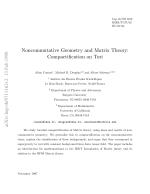 Noncommutative Geometry and Matrix Theory: Compactification on Tori