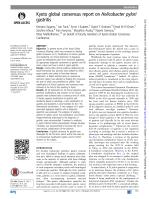 Kyoto global consensus report on Helicobacter pylori gastritis