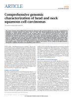 Comprehensive genomic characterization of head and neck squamous cell carcinomas