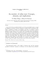An overview of online trust: Concepts, elements, and implications