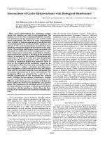 Interactions of Cyclic Hydrocarbons with Biological Membranes