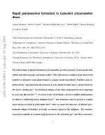 Rapid planetesimal formation in turbulent circumstellar discs