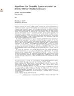 Algorithms for Scalable Synchronization on Shared-Memory Multiprocessors