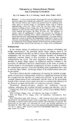 THEORETICAL STRESS-STRAIN MODEL FOR CONFINED CONCRETE