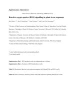 Reactive oxygen species (ROS) signalling in plant stress responses