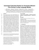 Automated Federated Pipeline for Parameter-Efficient Fine-Tuning of Large Language Models
