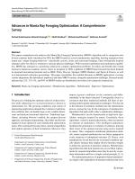 Advances in Manta Ray Foraging Optimization: A Comprehensive Survey