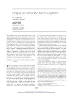 Disgust as Embodied Moral Judgment