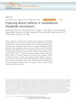 Exploring atomic defects in molybdenum disulphide monolayers