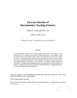 On-Line Selection of Discriminative Tracking Features