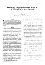 Lower-Upper Symmetric-Gauss-Seidel Method for the Euler and Navier-Stokes Equations