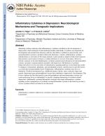 Inflammatory Cytokines in Depression: Neurobiological Mechanisms and Therapeutic Implications