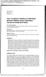 User acceptance enablers in individual decision making about technology: Tow...