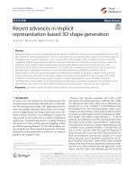 Recent advances in implicit representation-based 3D shape generation