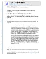 Improved vectors and genome-wide libraries for CRISPR screening