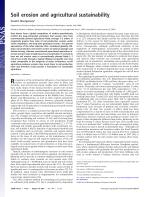Soil erosion and agricultural sustainability
