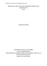RIESGO DE VIOLENCIA AGRESORES SEXUALES PRUEBA DE CLASIFICACIÓN PARA EL RIESGO DE VIOLENCIA DEL AGRESOR SEXUAL (PVAS)