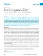 Soil salinization in agriculture: Mitigation and adaptation strategies combining nature-based solutions and bioengineering