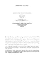 HOUSING SUPPLY AND HOUSING BUBBLES