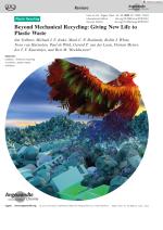 Beyond Mechanical Recycling: Giving New Life to Plastic Waste