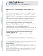 Efficient Delivery of Genome-Editing Proteins In Vitro and In Vivo