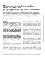 RNAmmer: consistent and rapid annotation of ribosomal RNA genes