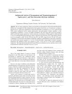 Antibacterial Activity of Thymoquinone and Thymohydroquinone of Nigella sativa L. and Their Interaction with Some Antibiotics
