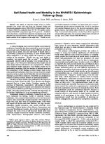 Self-Rated Health and Mortality in the NHANES-I Epidemiologic Follow-up Study