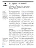 Artificial intelligence and deep learning in ophthalmology