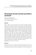 Memahami desain metode penelitian kualitatif