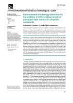 Enhancement of tribology behaviour by the addition of different fiber length of pineapple fiber reinforced polyester composite