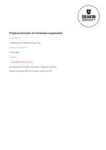 Physical principles of membrane organization
