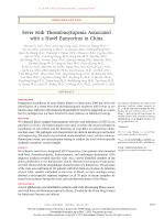 Fever with Thrombocytopenia Associated with a Novel Bunyavirus in China
