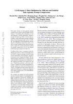 LLMLingua-2: Data Distillation for Efficient and Faithful Task-Agnostic Prompt Compression