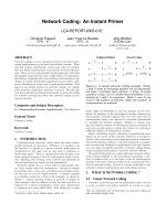Network Coding: An Instant Primer