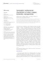 Synergistic antibacterial mechanism of silver-copper bimetallic nanoparticles