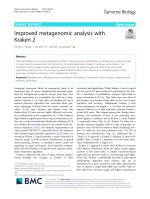 Improved metagenomic analysis with Kraken 2