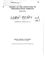 THEORY OF THE STRUCTURE OF FERROMAGNETIC DOMAINS