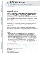 Efficient Bayesian mixed model analysis increases association power in large cohorts