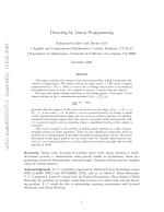 Decoding by Linear Programming