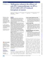 Mefloquine enhances the efficacy of anti-PD-1 immunotherapy via IFN-γ-STAT1-IRF1-LPCAT3-induced ferroptosis in tumors