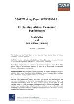 Explaining African Economic Performance