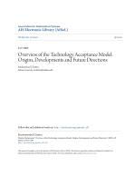 Overview of the Technology Acceptance Model: Origins, Developments and Future Directions