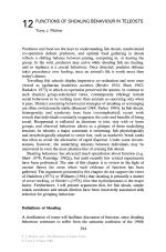 FUNCTIONS OF SHOALING BEHAVIOUR IN TELEOSTS