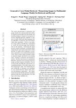 Generative Cross-Modal Retrieval: Memorizing Images in Multimodal Language Models for Retrieval and Beyond