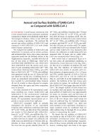 Aerosol and Surface Stability of SARS-CoV-2 as Compared with SARS-CoV-1