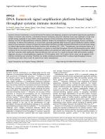 DNA framework signal amplification platform-based high-throughput systemic immune monitoring