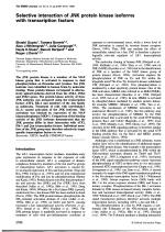 Selective interaction of JNK protein kinase isoforms with transcription factors