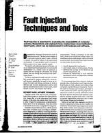 Fault Injection Techniques and Tools