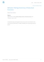 Behavior Rating Inventory of Executive Function